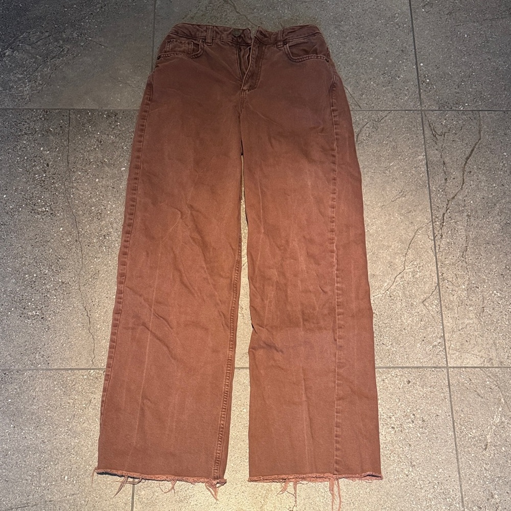 Milk chocolate Garage Wide-Leg Jeans